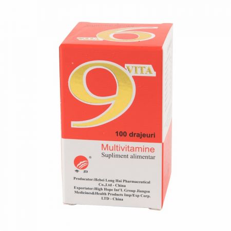 MULTIVITAMINE 9VITA 100 DRAJEURI YONGKANG INTERNATIONAL CHINA