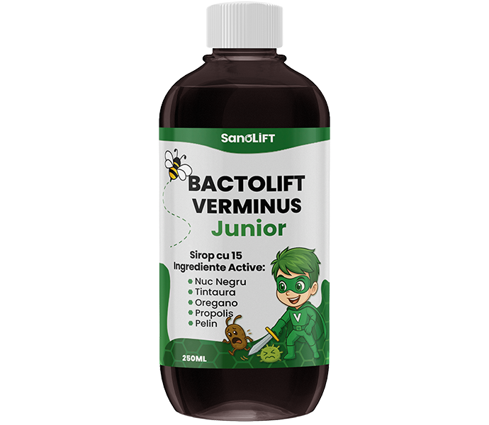 BactoLift Verminus Junior – Sirop pentru Paraziti Intestinali la Copii x 250ml
