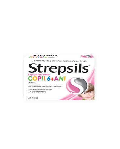 STREPSILS CAPSUNI FARA ZAHAR X 24 PASTILE RECKITT BENCKISER (R