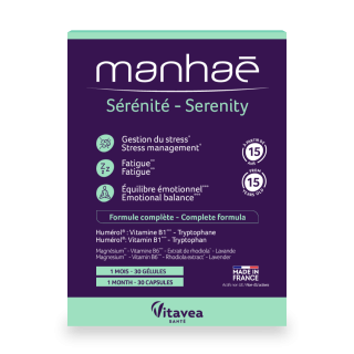 Manhaé Sérénité, Serenitate, gestionarea stresului, 30 capsule vegetale – pentru 1 lună