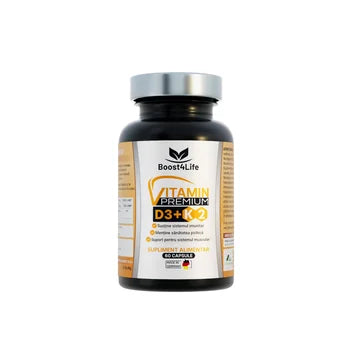 Vitamin D3+K2 Premium, Green Caps, 60 Capsule Boost4Life