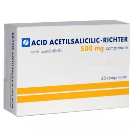 Acid acetilsalicilic-Richter 500mg, 30 comprimate, Gedeon Richter