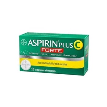 Aspirin Plus C Forte 800/480mg, 10 comprimate efervescente, Bayer
