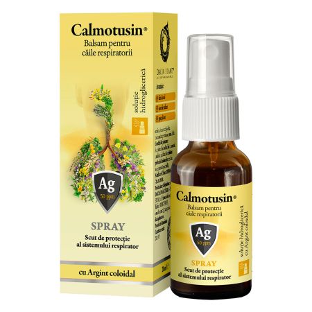 CALMOTUSIN CU ARGINT COLOIDAL FARA ALCOOL SPRAY 20 ML DACIA PLANT