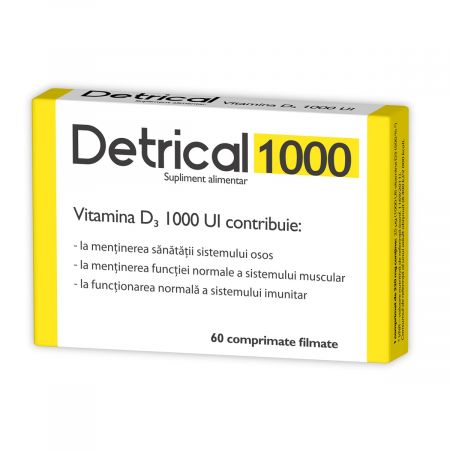 DETRICAL VITAMINA D 1000 UI 60 COMPRIMATE ZDROVIT