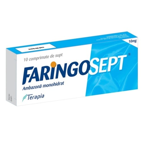 Faringosept Clasic 10mg, 10 comprimate de supt, Terapia