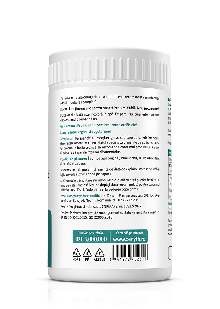 PHGG Gumă Guar Parțial Hidrolizată Sunfiber® X 150g pulbere