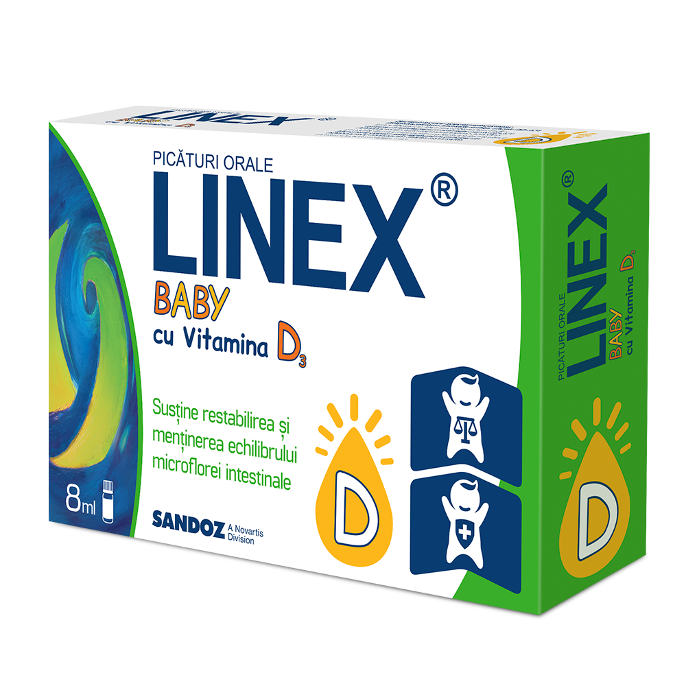 LINEX BABY CU VITAMINA D3 X 8ML