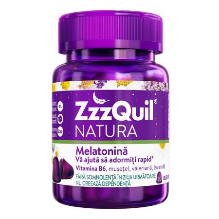MELATONINA 30 JELEURI ZZZQUIL NATURA