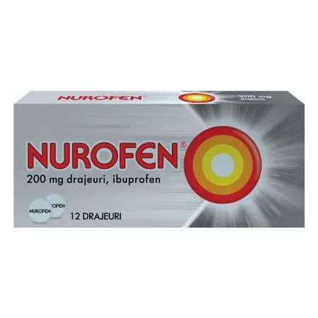 Nurofen 200mg, 12 drajeuri, Reckitt