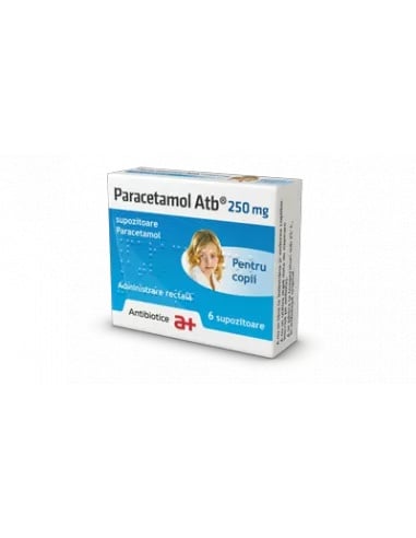 Paracetamol supozitoare 250mg, 6 bucati, Antibiotice Iasi