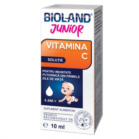 PICATURI SOLUTIE ORALA VITAMINA C BIOLAND JUNIOR 10 ML BIOFARM