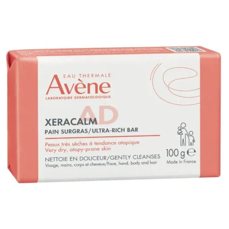 SAPUN SOLID RELIPIDANT PENTRU PIELEA FOARTE USCATA PREDISPUSA LA ECZEMA ATOPICA SI MANCARIMI XERACALM AD, 100 G, AVENE