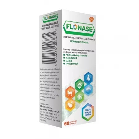 Spray nazal Flonase, 50mg/doza, 60 pulverizari, GSK