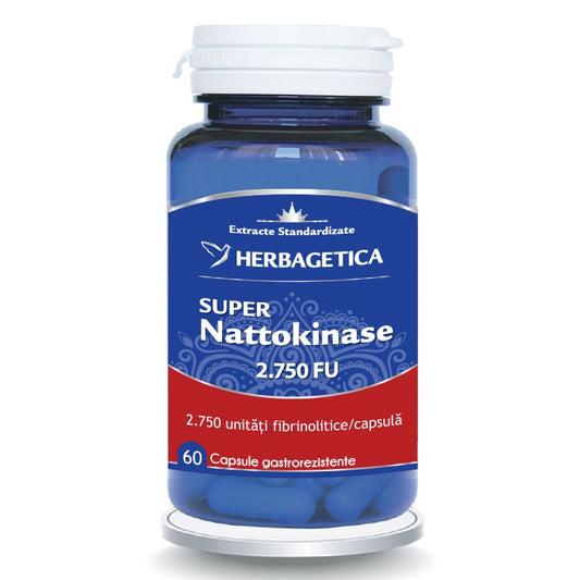SUPER NATTOKINASE 2750 FU 60 CAPSULE HERBAGETICA