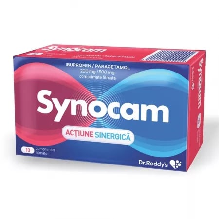 Synocam 200mg/500mg, 10 comprimate filmate