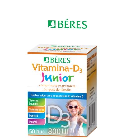 VITAMINA D3 JUNIOR 50 COMPRIMATE MASTICABILE BERES