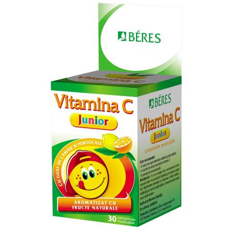 VITAMINA C JUNIOR 30 COMPRIMATE MASTICABILE BERES