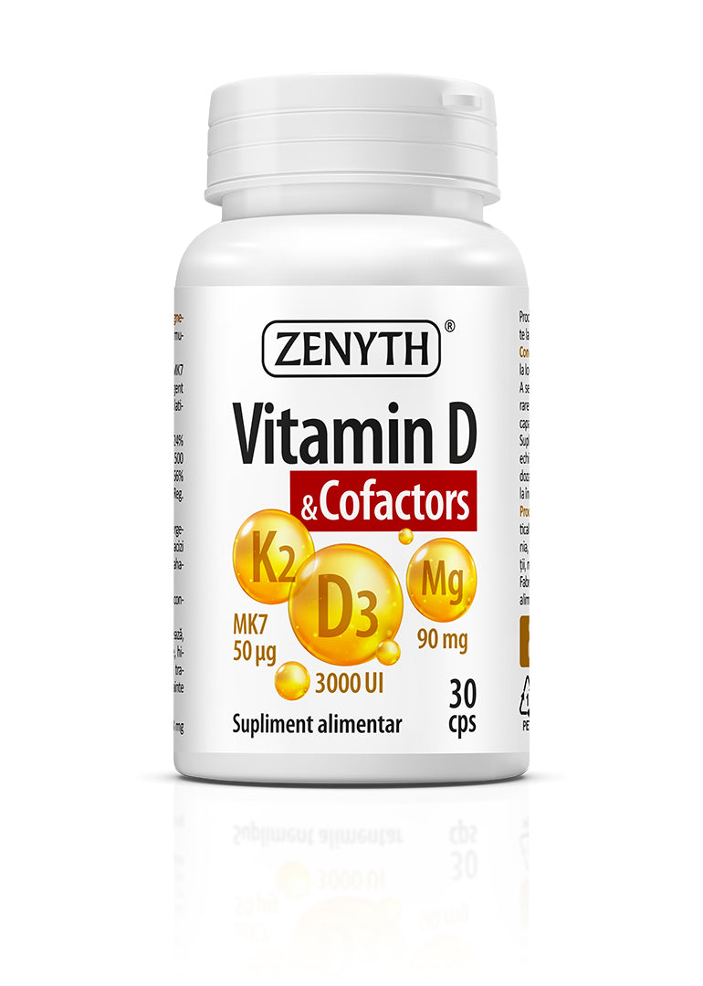 Vitamina D3 și Cofactori, 30 capsule