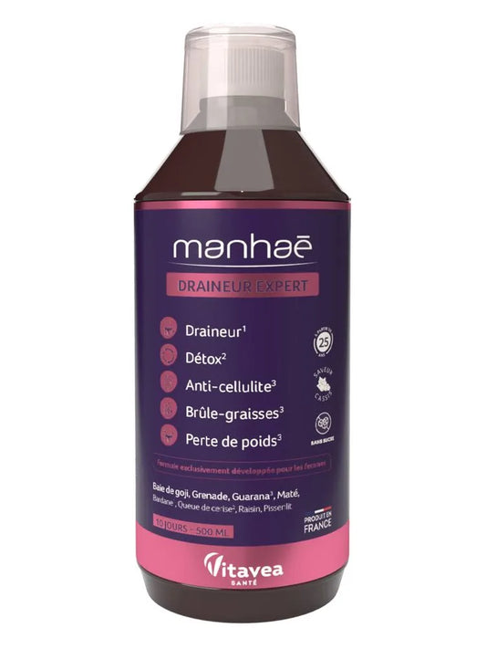 MANHAĒ DRAINEUR EXPERT soluție detoxifiere, pierdere în greutate, antioxidantă x 500 ml
