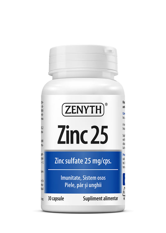 Zinc 25 mg, 30 capsule
