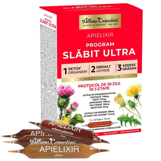 Apielixir Program Slăbit ultra X 30 fiole de băut