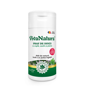 Praf de dinți 100% natural cu argilă, plante și zeolit, 75g – Leonard Radutz formula – VivaNatura