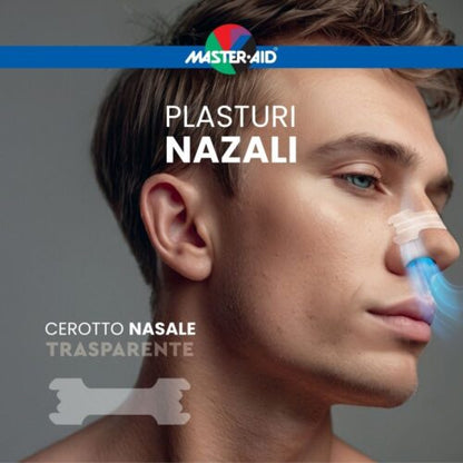 Plasturi nazali Master-Aid, 10 bucăți – respirație nazală îmbunătățită, anti-sforait