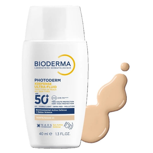 Crema de fata cu protectie solara SPF 50+ Photoderm Xdefense Ultra Fluid Fototip 1, 40 ml, Bioderma