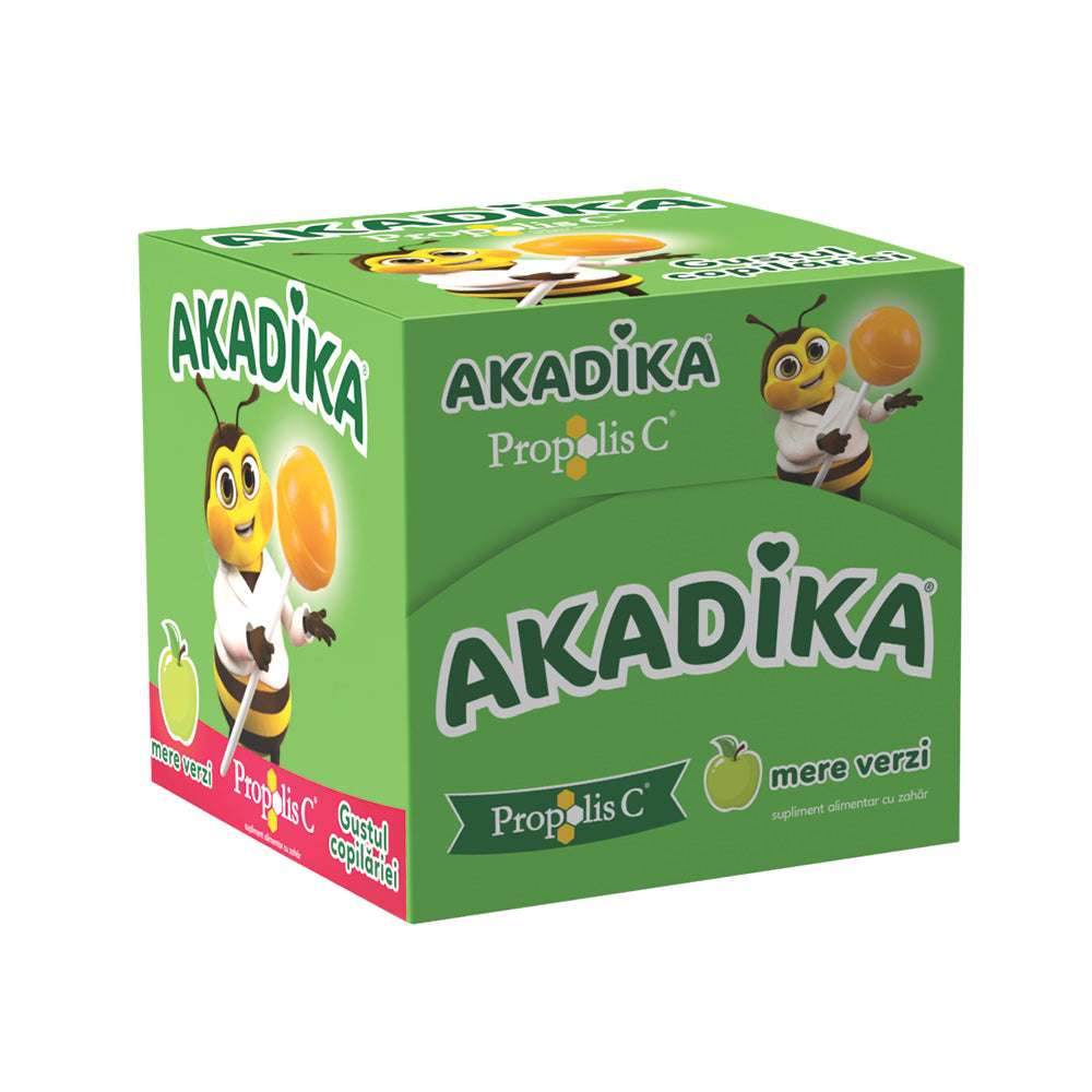 ACADELE CU AROMA DE MERE VERZI AKADIKA PROPOLIS C 50 BUCATI FITERMAN PHARMA