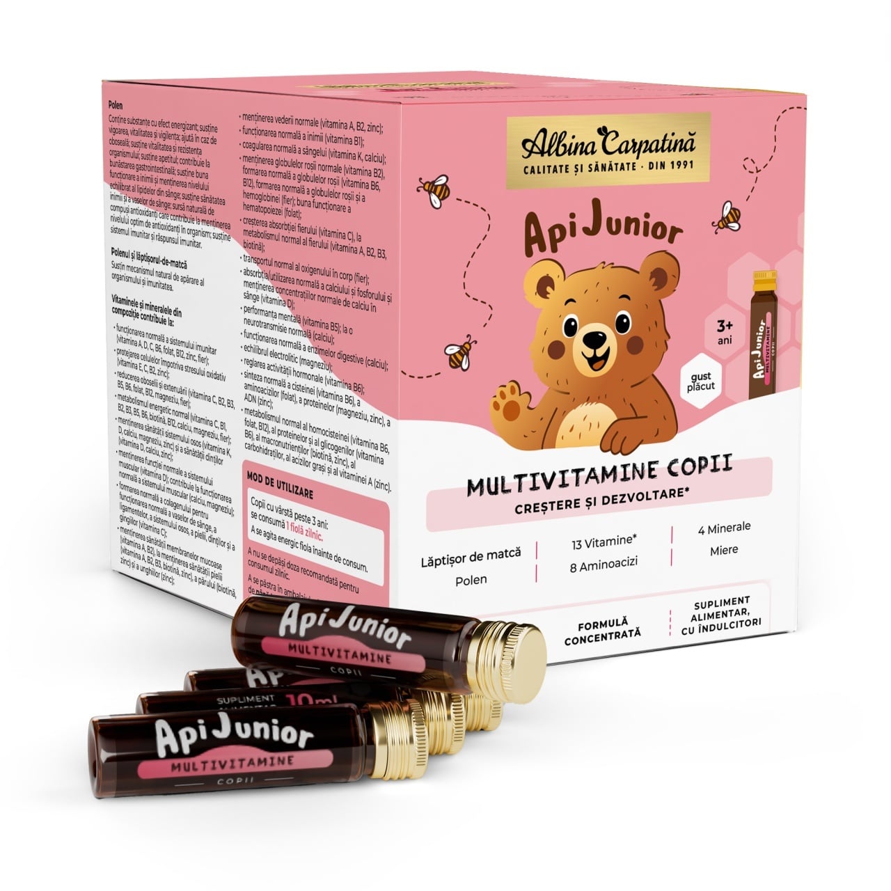 ApiJunior Multivitamine pentru copii, 30 fiole