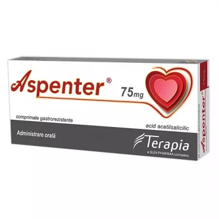 Aspenter, 75mg, 28 comprimate gastrorezistente, Terapia