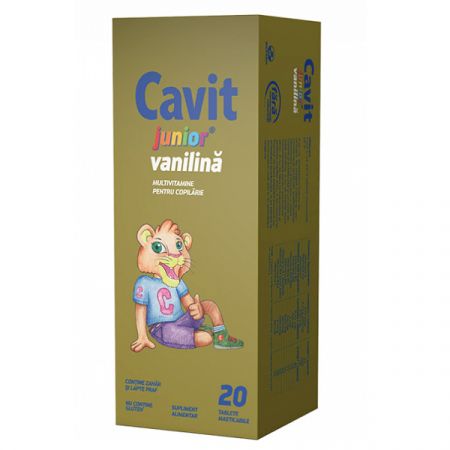 CAVIT JUNIOR VANILIE 20 TABLETE BIOFARM