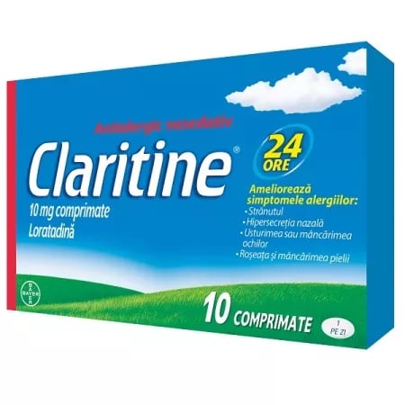 Claritine 10mg, 10 comprimate, Bayer