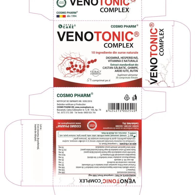 Venotonic complex x 30 comprimate filmate Cosmopharm