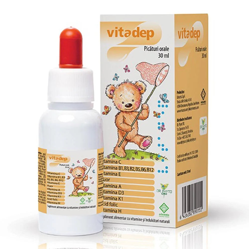 Picaturi orale cu vitamine pentru copii Vitadep X 30 ml