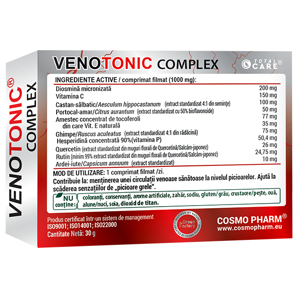 Venotonic complex x 30 comprimate filmate Cosmopharm