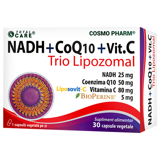 NADH + COENZIMA Q10 + VITAMINA C – Trio Lipozomal X 30 capsule Cosmopharm