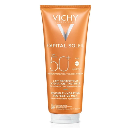 LAPTE HIDRATANT CU PROTECTIE SOLARA SPF 50+ PENTRU FATA SI CORP CAPITAL SOLEIL, 300 ML, VICHY