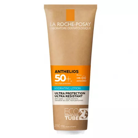 LOTIUNE HIDRATANTA CU PROTECTIE SOLARA SPF 50+ DE FATA SI CORP ANTHELIOS ECO TUBE, 250 ML, LA ROCHE-POSAY