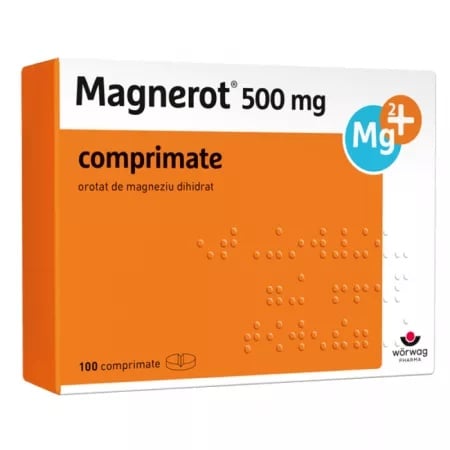 Magnerot 500mg, 100 comprimate, Worwag Pharma