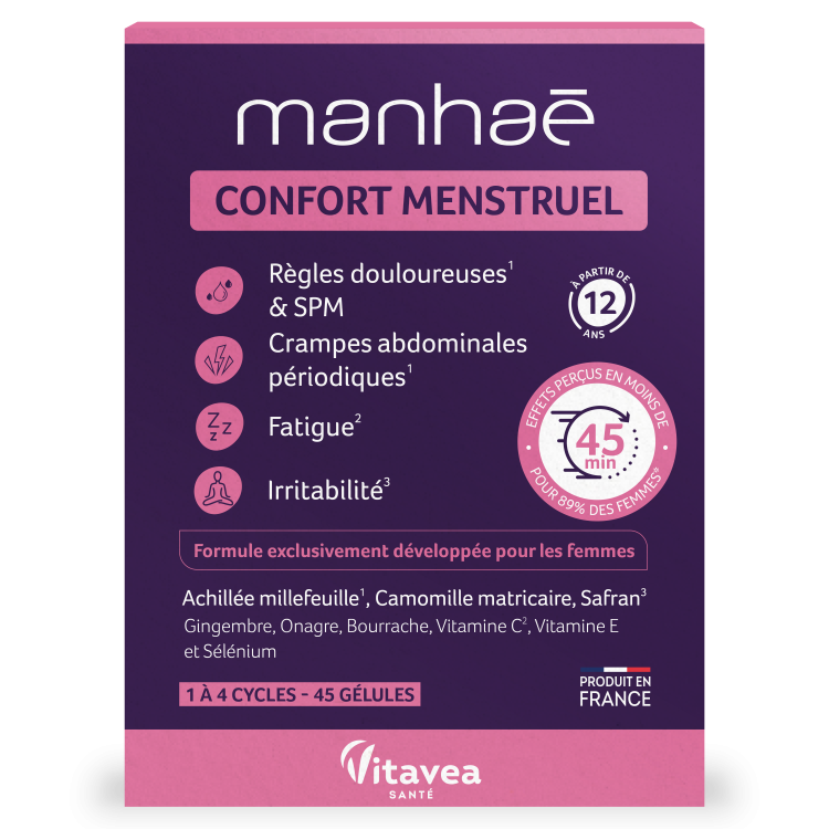 Manhaē Confort Menstruel, 45 capsule vegetale