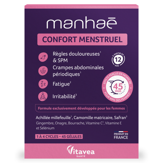 Manhaē Confort Menstruel, 45 capsule vegetale