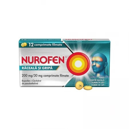 Nurofen raceala si gripa, 12 comprimate, Reckitt