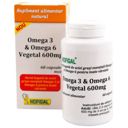 OMEGA 3 & OMEGA 6 VEGETAL 600MG 60 CAPSULE HOFIGAL