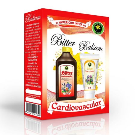 PACHET BITTER CARDIO, 200 ML + BALSAM TAINA PLANTELOR, 50 ML, HYPERIUCM
