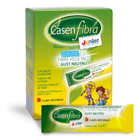 SOLUTIE CU FIBRE VEGETALE GUST NEUTRU CASEN FIBRA JUNIOR 14 PLICURI RECORDATI