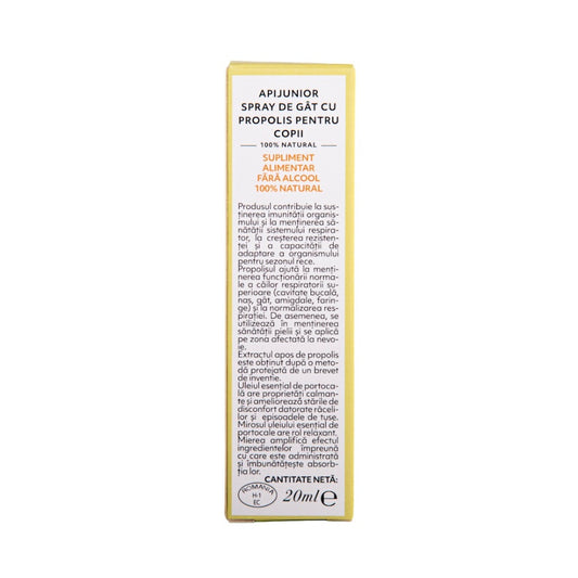 Spray de gât cu propolis ApiJunior, 20 ml
