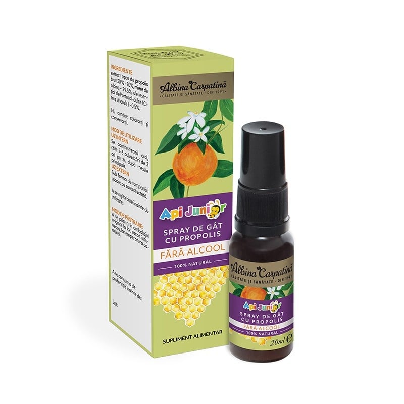 Spray de gât cu propolis ApiJunior, 20 ml
