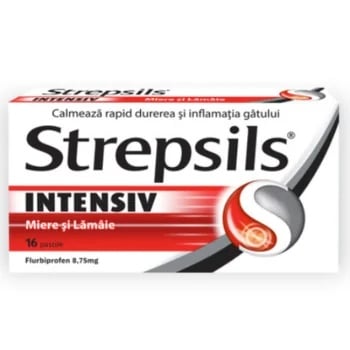 Strepsils Intensiv Miere si Lamaie 8,75mg, 16 pastile de supt, Reckitt